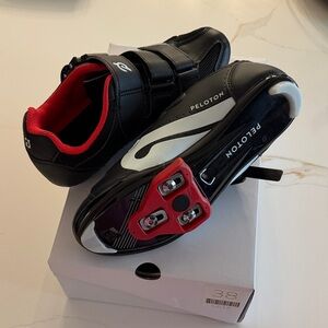 Peloton Black and Red Cycling Shoes